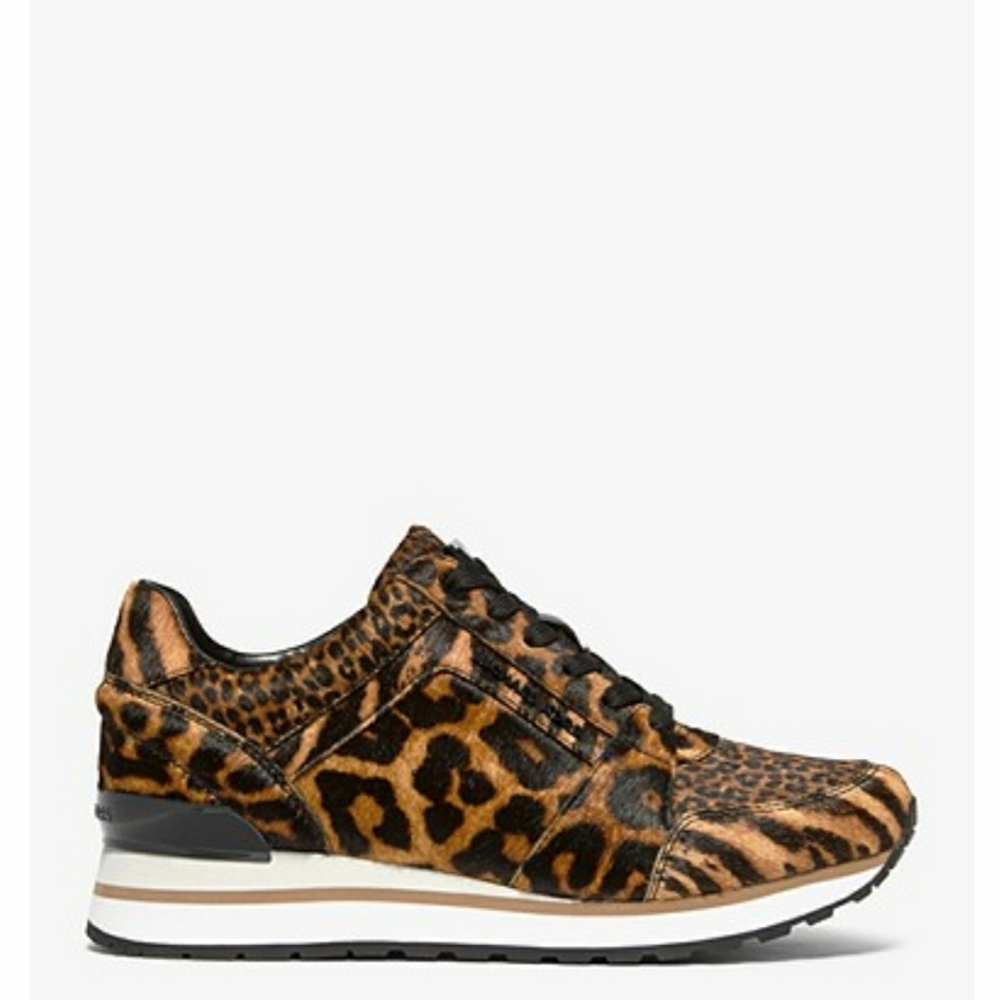 Michael KORS pony fur Animal print sneakers